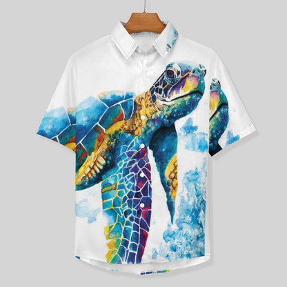 Men's Hawaiian Print Lapel Shirt 2304103196