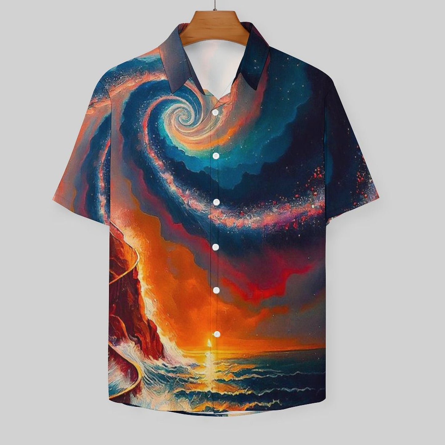 Men's Hawaiian Print Resort Shirt 2305101778