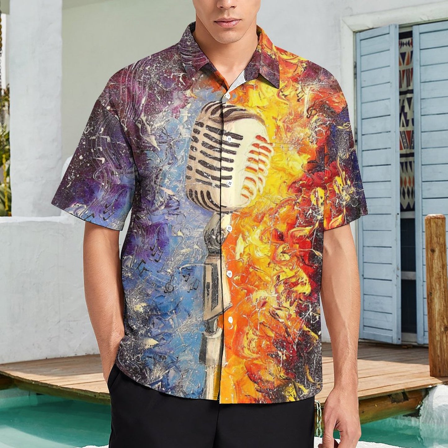 Men's Hawaiian Casual Short Sleeve Shirt 2306103341