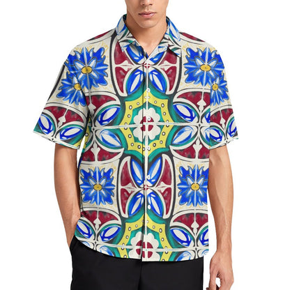 Men's Fashion Casual Printed Short Sleeve Shirts 2305107111