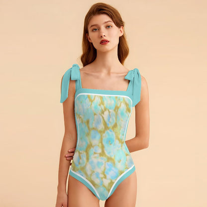 Fashion Printed One Piece Swimsuit And Cover Up 2305105538