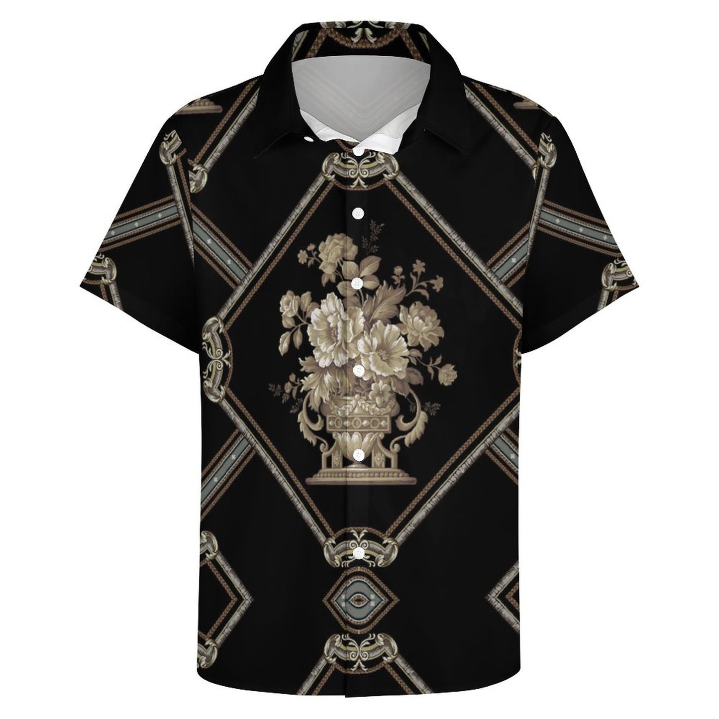 Men's Fashion Casual Printed Short Sleeve Shirts 2306101353