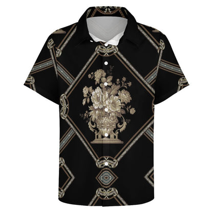 Men's Fashion Casual Printed Short Sleeve Shirts 2306101353