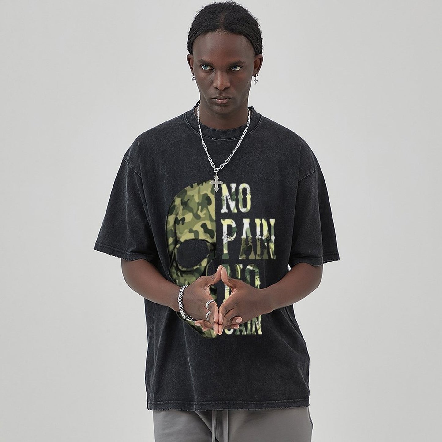 Unisex Vintage Solid Wash T-Shirts 2305104077