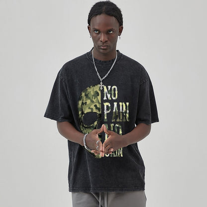 Unisex Vintage Solid Wash T-Shirts 2305104077