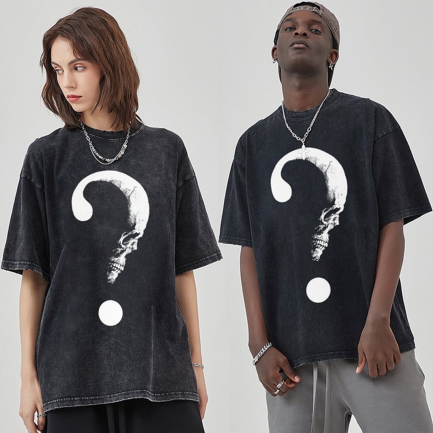 Unisex Vintage Solid Wash T-Shirts 2305104091