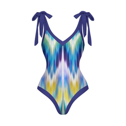 Casual Printed One-Piece Swimsuit And Cover Up 2305104147