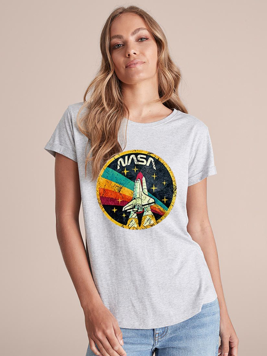 Unisex Round Neck Casual Printed Short Sleeve T-Shirt