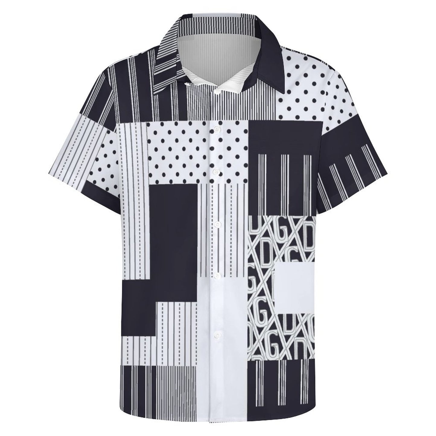 Men's Fashion Casual Printed Short Sleeve Shirts 2305107123
