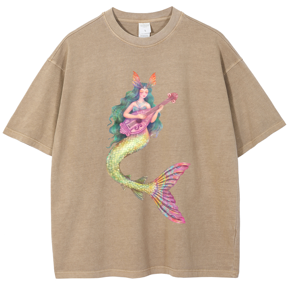Mens Cotton Wash Solid T-Shirts Oversized Unisex Short Sleeve Streetwear Rap Hip Hop Basic Tee Tops