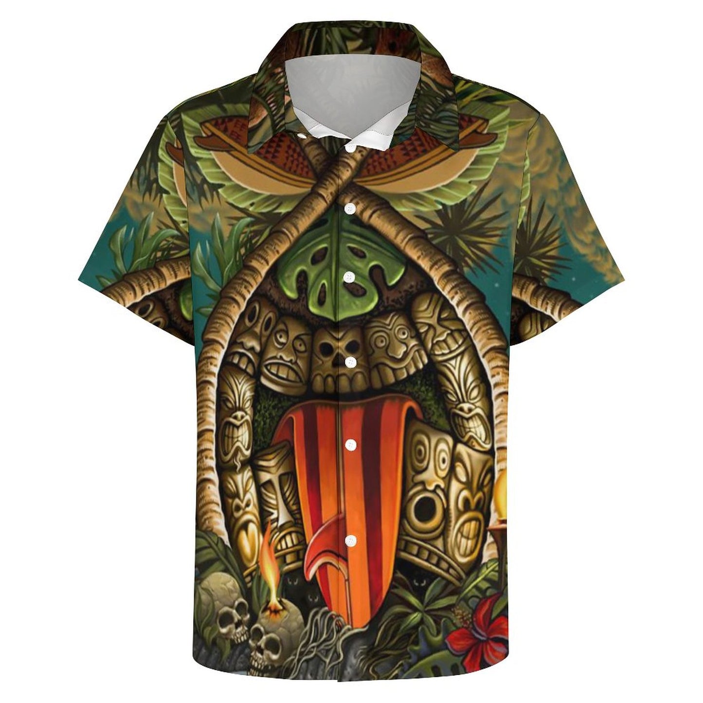 Men's Hawaiian Print Resort Shirt 2305101685