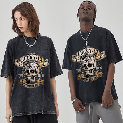 Unisex Vintage Solid Wash T-Shirts 2305101604