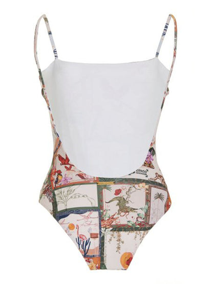 Print One-Piece Swimsuit