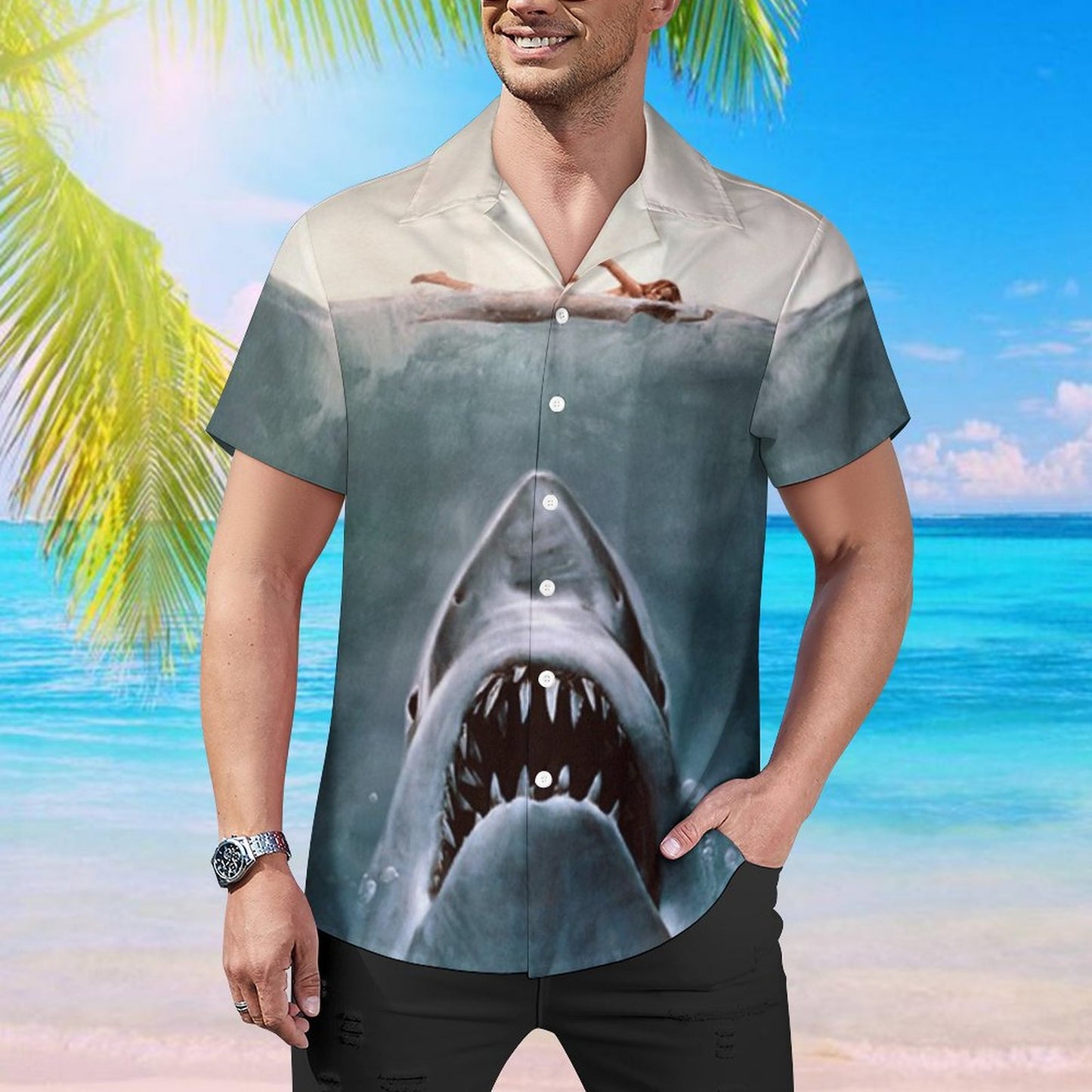 Men's Hawaiian Print Casual Shirt 2304109841