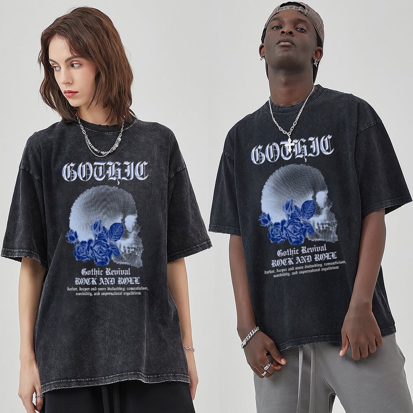 Unisex Vintage Solid Wash T-Shirts 2305102837