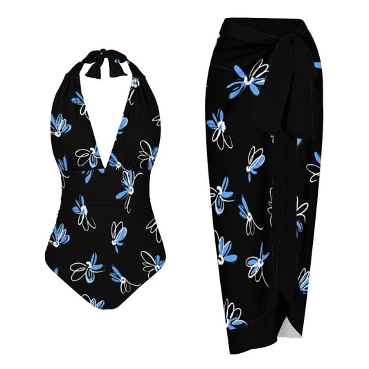 Casual Printed One Piece Swimsuit And Cover Up 2306101620