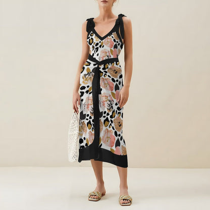Casual Printed One-Piece Swimsuit And Cover Up 2305102443