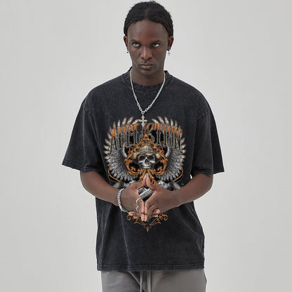 Unisex Vintage Solid Wash T-Shirts 2305104090