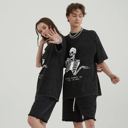 Unisex Vintage Solid Wash T-Shirts 2305101606