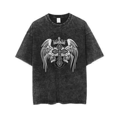 Unisex Vintage Solid Wash T-Shirts 2305101613