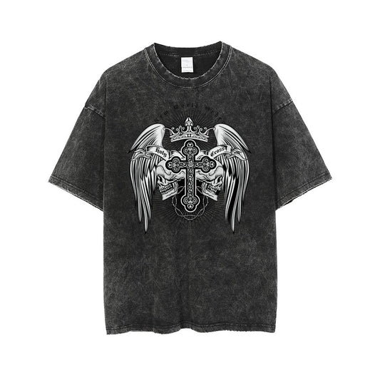 Unisex Vintage Solid Wash T-Shirts 2305101613