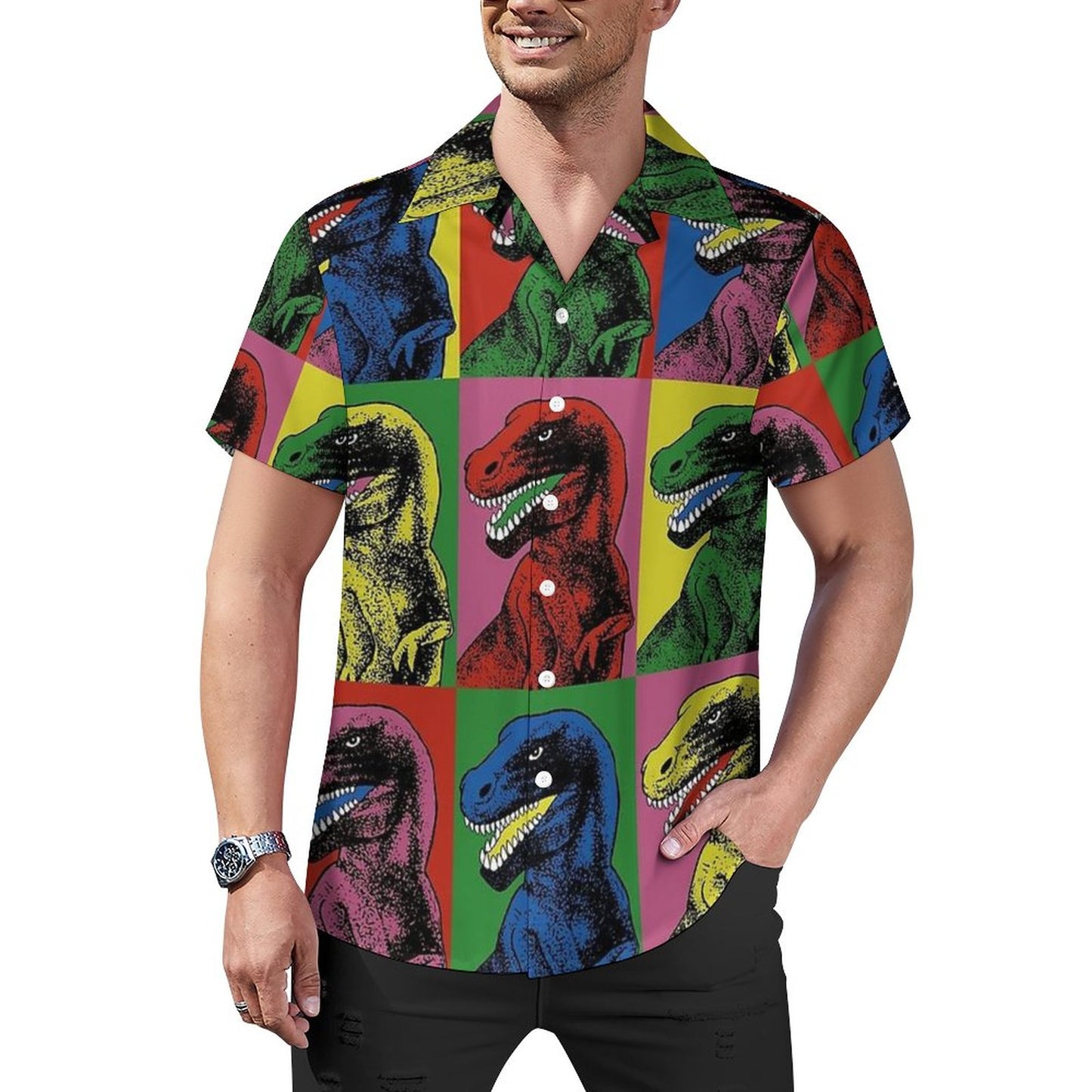 Men's Hawaiian Print Casual Shirt 2304109846