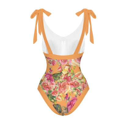 Casual Printed One-Piece Swimsuit And Cover Up 2305102821
