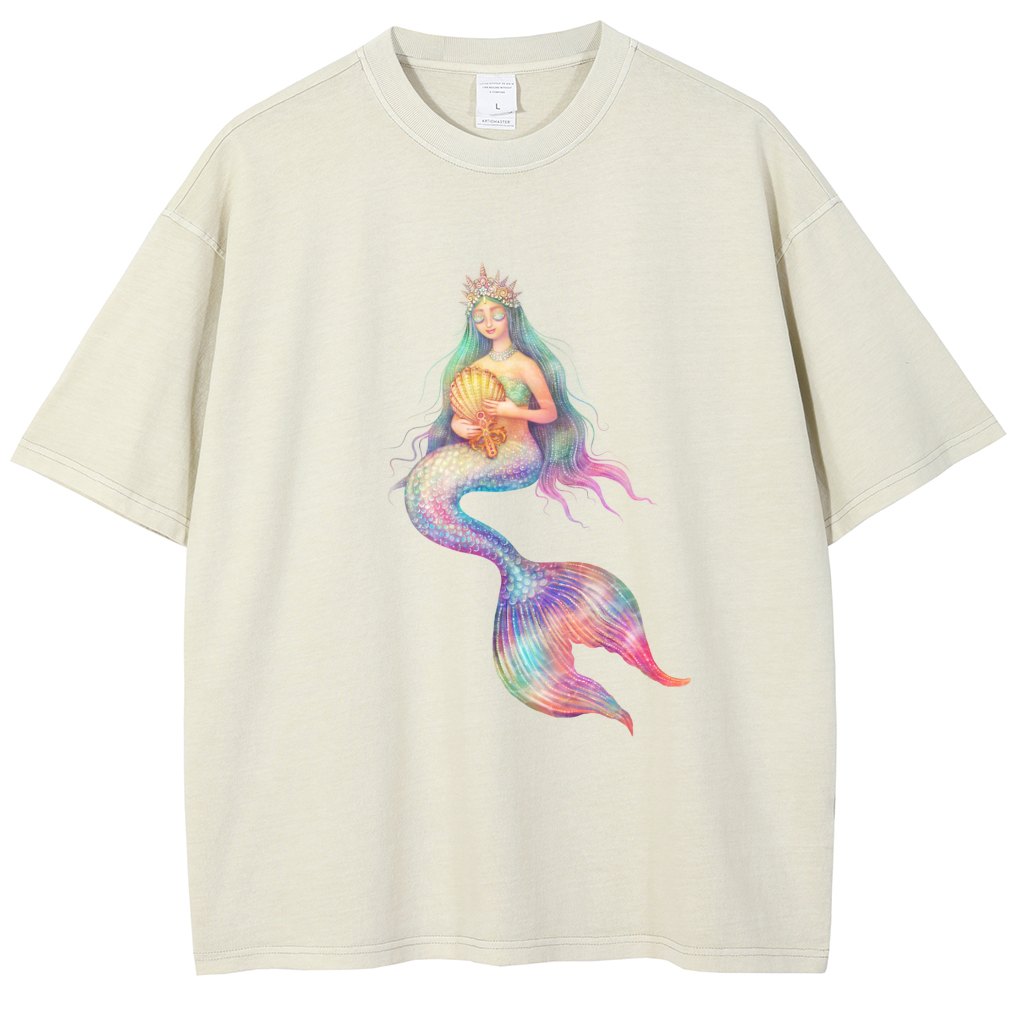 Mens Cotton Wash Solid T-Shirts Oversized Unisex Short Sleeve Streetwear Rap Hip Hop Basic Tee Tops