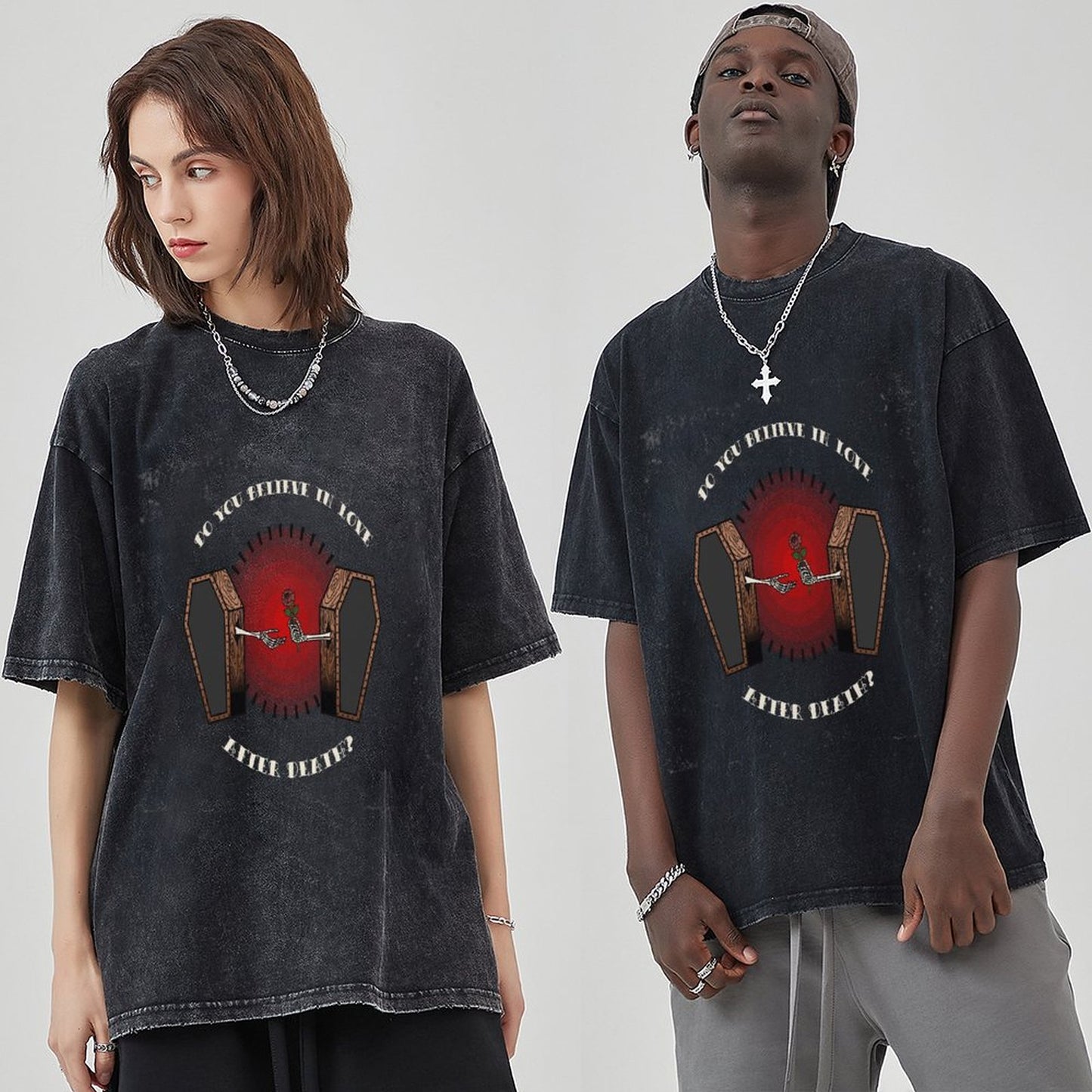 Unisex Vintage Solid Wash T-Shirts 2305102842
