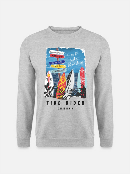 Unisex Round Neck Casual Tide Rider Printed Long Sleeve Sweatshirt