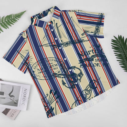 Men's Hawaiian Print Resort Shirt 2305102236