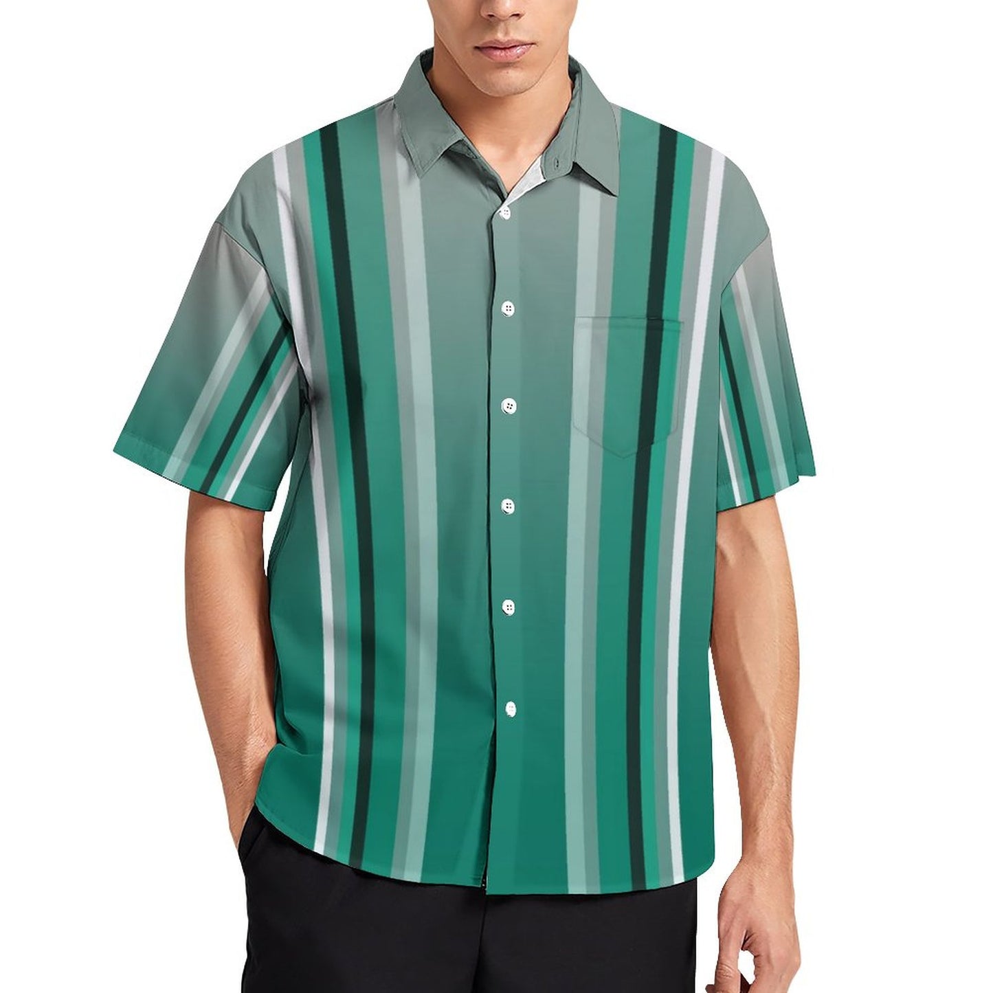 Men's Hawaiian Print Resort Shirt 2305100184