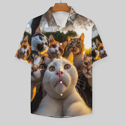 Men's Fashion Casual Printed Short Sleeve Shirts 2306103299
