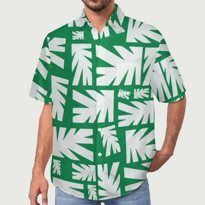 Men's Geometric Print Vacation Hawaiian Shirt 2306104059