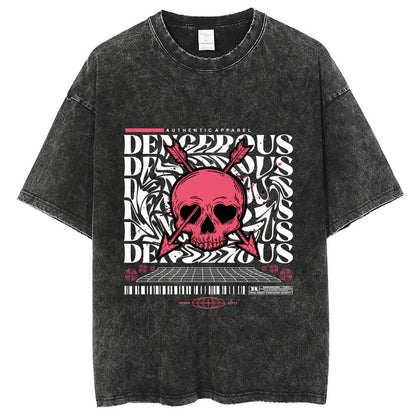 Unisex Vintage Solid Wash T-Shirts 2305102861