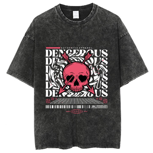 Unisex Vintage Solid Wash T-Shirts 2305102861