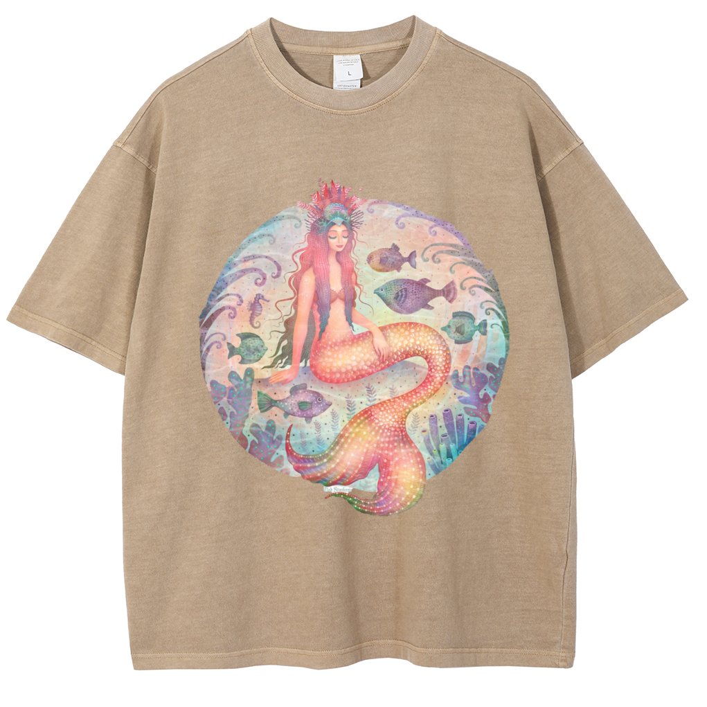 Mens Cotton Wash Solid T-Shirts Oversized Unisex Short Sleeve Streetwear Rap Hip Hop Basic Tee Tops