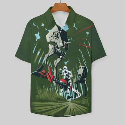 Men's Fashion Casual Printed Short Sleeve Shirts 2306101396
