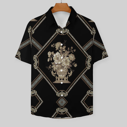Men's Fashion Casual Printed Short Sleeve Shirts 2306101353