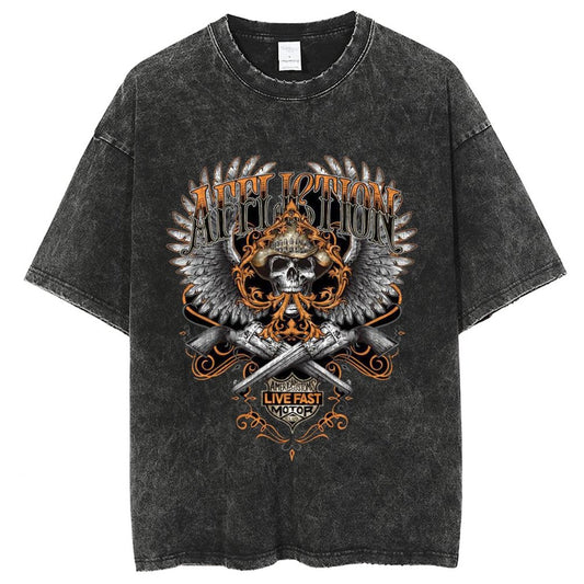 Unisex Vintage Solid Wash T-Shirts 2305104090