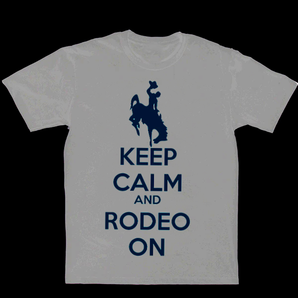 Keep Calm and Rodeo on Men's Casual Printed T-Shirt