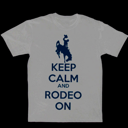 Keep Calm and Rodeo on Men's Casual Printed T-Shirt