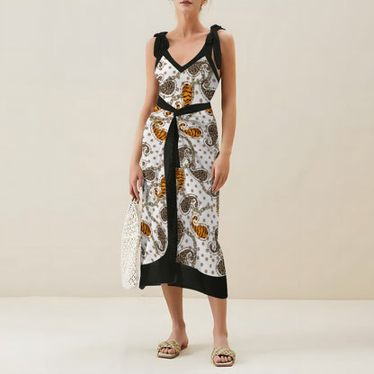 Casual Printed One-Piece Swimsuit And Cover Up 2305102880