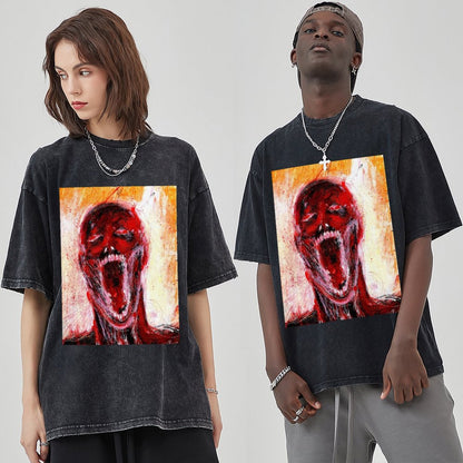 Unisex Vintage Solid Wash T-Shirts 2305104079