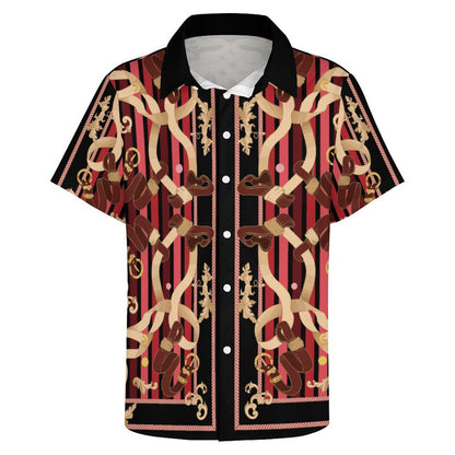 Men's Fashion Casual Printed Short Sleeve Shirts 2306101112