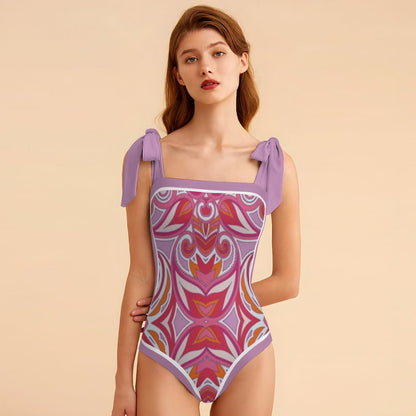 Fashion Printed One Piece Swimsuit And Cover Up 2305104421