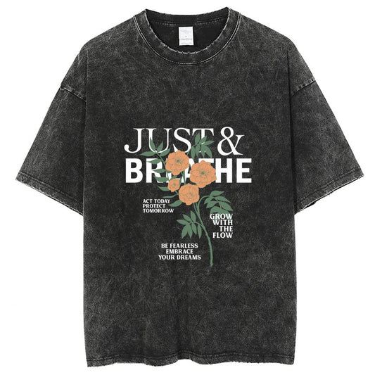 Unisex Vintage Solid Wash T-Shirts 2305102639