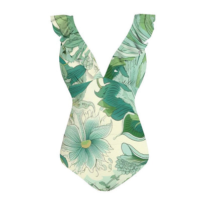 Casual Printed One Piece Swimsuit And Cover Up 2306103036