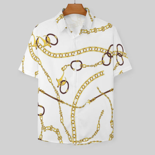 Men's Fashion Casual Printed Short Sleeve Shirts 2306100785