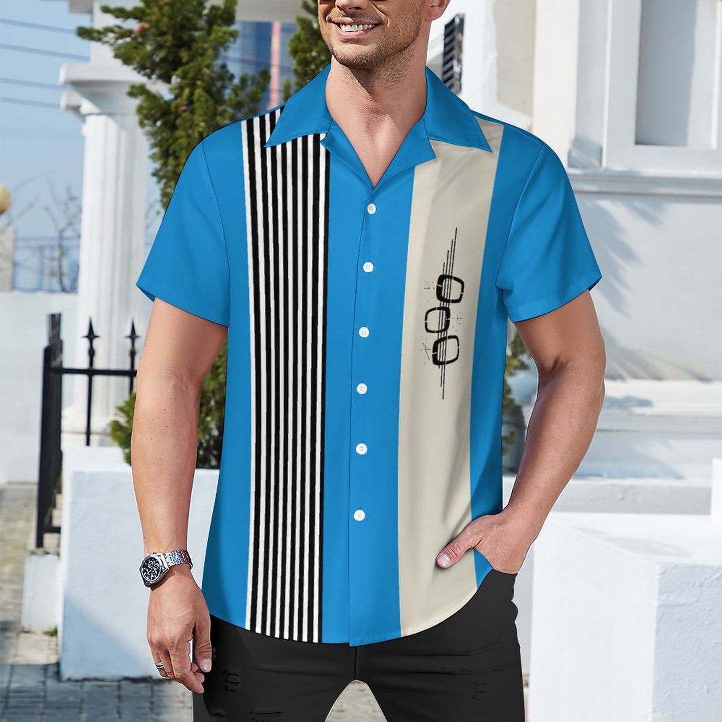 Men's Hawaiian Print Casual Shirt 2304109892